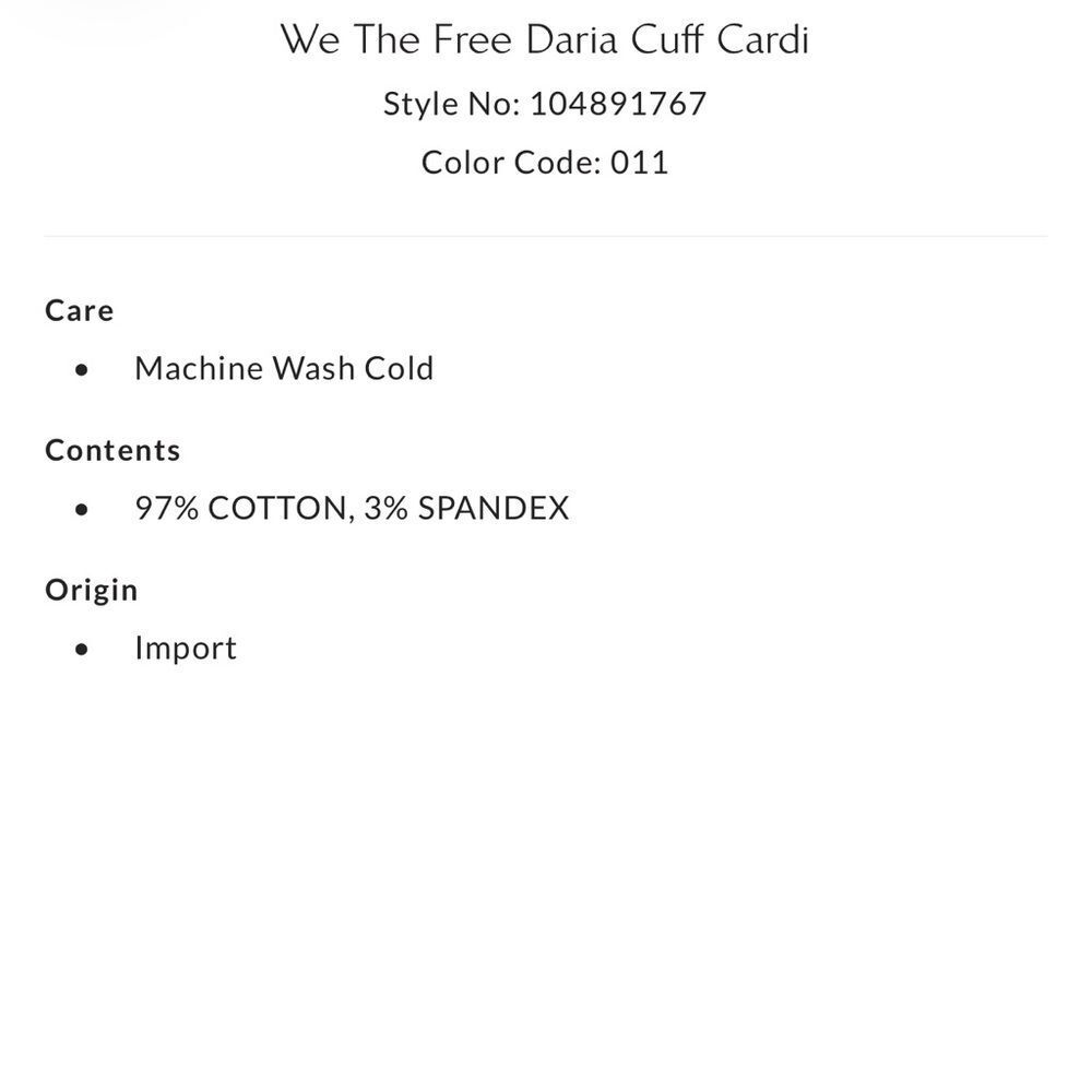 Free People We the Free Daria Cardi- Black Heart Combo - Picture 4 of 6